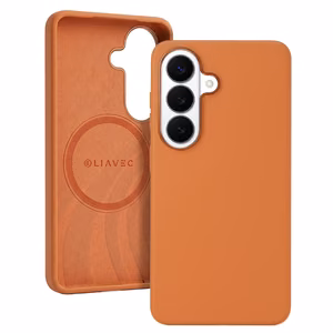 Liavec Silky чехол с металлической рамкой камеры для Samsung Galaxy S26 оранжевый