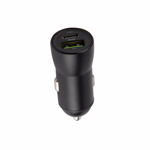 Maxlife MXCC-04 PD QC autolaadija 1x USB-C 1x USB 20W must + USB-C - Lightning kaabel 27W