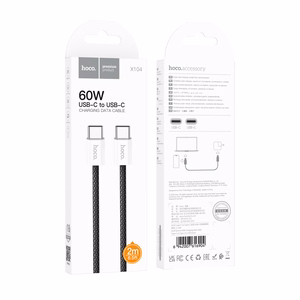 USB cable Hoco X104 60W USB-C to USB-C 2.0m black