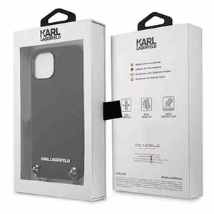 Karl Lagerfeld Leather Textured and Chain Ümbris jaoks iPhone 13 / 14 / 15 6.1" - must