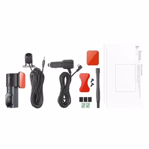 Dash cam for car Hoco with screen 1,47" 2K + rear camera 720P/25fps DV8 black