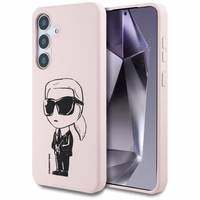 KARL LAGERFELD ümbris jaoks SAMSUNG S25 KLHMS25SPNYKGRTP (Magnetic Silicone Graffiti Ikonik) roosa