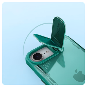 Nillkin Iceblade Prop Ümbris with Lens Cover and Stand jaoks iPhone 16e - Roheline