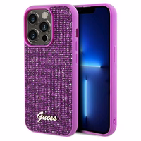Guess Disco Metal Script ümbris jaoks iPhone 14 Pro Max - fuchsia