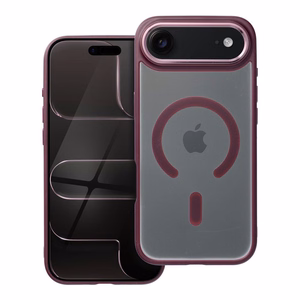 MATTE MAG COVER Ümbris compatible with MagSafe jaoks IPHONE 17 Air plum punane