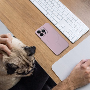 SILICONE MAG COVER Ümbris compatible with MagSafe jaoks SAMSUNG S25 FE roosa