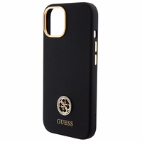 Guess Silicone Logo Strass 4G Ümbris jaoks iPhone 15 - must