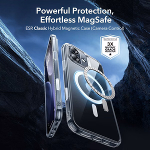 ESR Classic Hybrid MagSafe + набор закаленного стекла для iPhone 17 - прозрачный