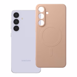 SILICONE MAG COVER Ümbris compatible with MagSafe jaoks SAMSUNG S25 FE roosa