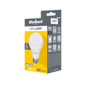 Rebel A60 LED bulb, 12 W, E27, 6500 K, 230 V