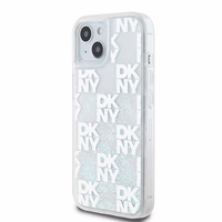 DKNY Liquid Glitter Multilogo ümbris jaoks iPhone 15 / 14 / 13 - valge