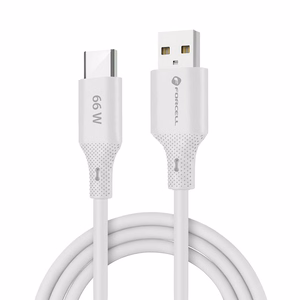 Kaabel USB A to USB C Forcell F-Energy QC4.0 3A 66W Silikoon 1 m C342 valge