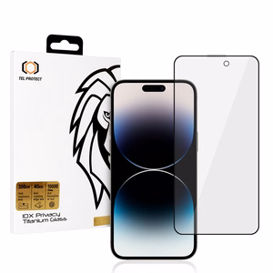Закалённое стекло Tel Protect 10X Privacy Titanium для iPhone 14 Pro Max