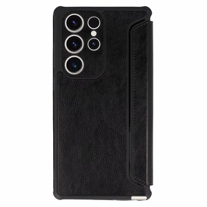 Razor Leather Kaaned Ümbris jaoks Samsung Galaxy S24 FE must