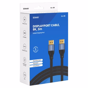 Savio CL-211 DisplayPort kaabel 3 m must