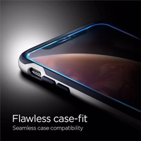 Spigen Glass FC karastatud klaas musta raamiga iPhone X / XS / 11 Pro jaoks