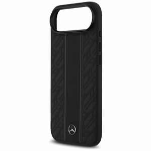 Mercedes Leather Laurel Leaves Stripes MagSafe чехол для iPhone 17 Air - черный