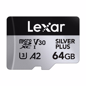 Lexar High-Performance Silver Plus microSDXC 2x64GB mälukaartide komplekt + adapter
