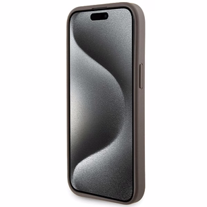 Guess Grip Stand 4G Triangle Strass ümbris jaoks iPhone 15 - brown