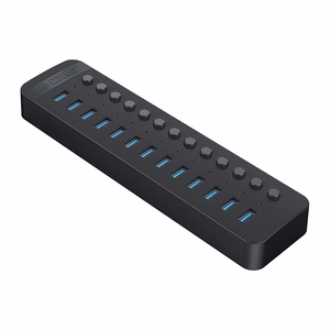 Orico CT2U3-13AB 13x USB-A 3.0 jaotur lülititega - must