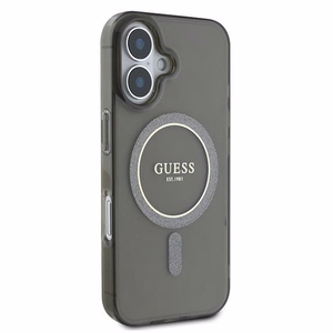 Guess IML Glitter Circle MagSafe ümbris jaoks iPhone 16 - must