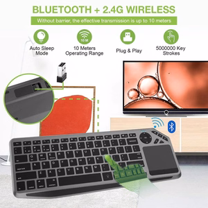 Techly ICTB9801TB klaviatuur RF juhtmevaba + Bluetooth QWERTY US English must