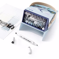 Double-sided Marker Pens ARRTX Alp, 32 Colours, hall tone shade