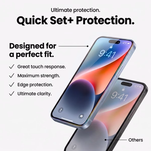Tech-Protect Quick Set+ 2 karastatud klaasi komplekt mudelitele iPhone 18 Pro / 17 Pro
