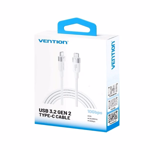 Vention USB 3.2 5A 10 Gb/s 1 m valge USB-C-st USB-C-le kaabel