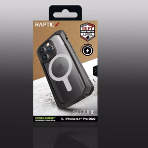 Raptic X-Doria Secure Case iPhone 14 Pro jaoks MagSafe soomustatud kaitsekattega must