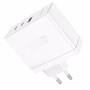 Borofone Wall Laadija BN11 Imperial - USB + 2xType C - QC 3.0 PD 100W valge