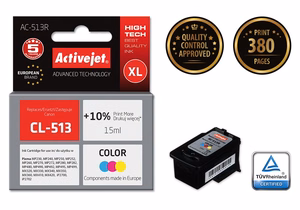 Activejet AC-513R – kolmevärviline tindikassett, asendab Canon CL-513, 15 ml, Premium