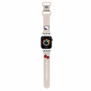 Hello Kitty silikoonist Kitty Head rihm Apple Watch 38/40/41mm - beež