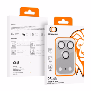 Tempered klaas Tel Protect 95% AR+AF Full Metal kaamera kaitse on camera for Iphone 17 Pro Max hõbedane (camera island)