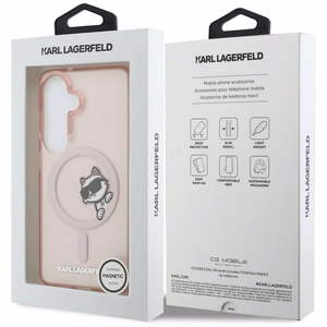 Karl Lagerfeld IML Peekaboo Choupette MagSafe Ümbris for Samsung Galaxy S26 - roosa
