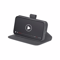 Puro Eco-Leather Ümbris jaoks iPhone 16E W/horiz.flip+2 Card Slot+Banknote Pocket+Cover must