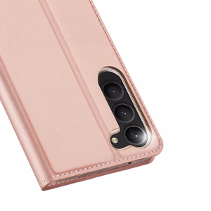 Dux Ducis Skin Pro ümbris jaoks Samsung Galaxy S23+ flip cover card wallet stand roosa