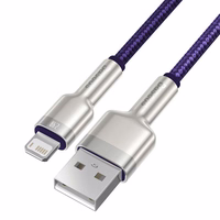USB kaabel jaoks Lightning Baseus Cafule, 2.4A, 1m (purple)