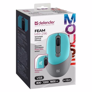 DEFENDER FEAM MM-296 RF vaikne hiir piparmündi värvi