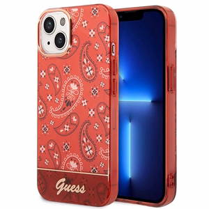 Guess GUHCP14MHGBNHR iPhone 14 Plus 6.7" красный/красный жёсткий чехол Bandana Paisley
