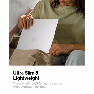 Spigen AirSkin ümbris MacBook Air 13" 2023 / 2024 / 2025 / 2026 jaoks – läbipaistev