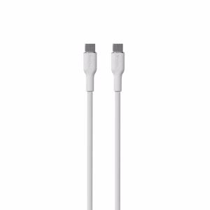 Puro Soft USB-C - USB-C 60W 1.5m silicone kaabel - valge