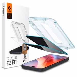 Spigen Glas.tR EzFit Privacy закалённое стекло для iPhone 15/16 с адаптером (2 шт.)