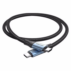 Vention USB 2.0 5A 240W 1 m must USB-C kuni USB-C kaabel