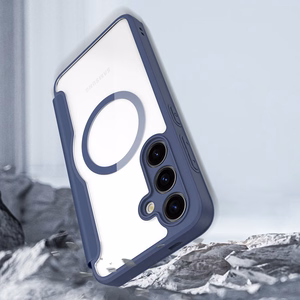 Dux Ducis Skin X Pro ümbris jaoks Samsung S24+ with magnetic ring and flap - sinine