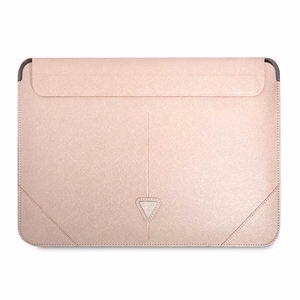 Guess Saffiano Triangle Logo ümbris jaoks a 16" laptop - roosa