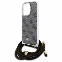 Guess Crossbody Cord 4G Print Ümbris jaoks iPhone 16 Pro Max - Brown