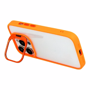 Tel Protect Kickstand Ümbris + camera glass (lens) jaoks Iphone 12 Pro Max oranž