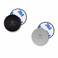 Blavec Metal plate jaoks magnetic hoidja BM-03 set of 2 pieces round (40mm) must and hõbedane