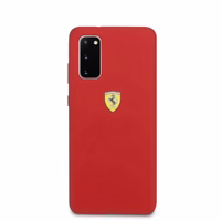 Ferrari silikoonist ümbris Samsung Galaxy S20 jaoks - punane